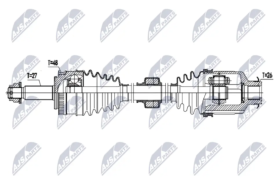 Antriebswelle Vorderachse rechts NTY NPW-HY-691