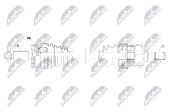 Antriebswelle Vorderachse rechts NTY NPW-HY-692 Bild Antriebswelle Vorderachse rechts NTY NPW-HY-692
