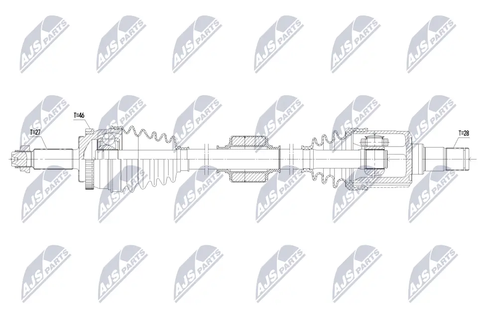 Antriebswelle Vorderachse rechts NTY NPW-HY-693