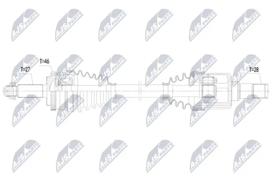 Antriebswelle Vorderachse links NTY NPW-HY-694 Bild Antriebswelle Vorderachse links NTY NPW-HY-694