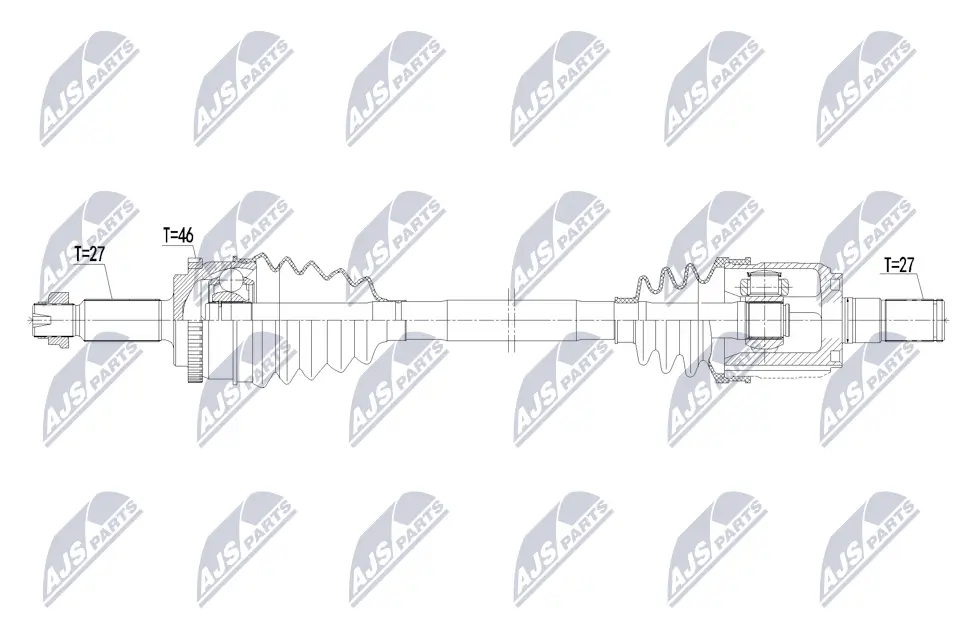 Antriebswelle Vorderachse rechts NTY NPW-HY-695