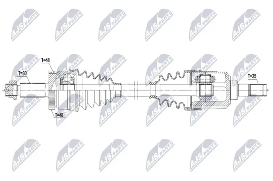 Antriebswelle Vorderachse links NTY NPW-HY-696 Bild Antriebswelle Vorderachse links NTY NPW-HY-696