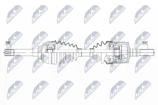 Antriebswelle Vorderachse Vorderachse links Vorderachse rechts NTY NPW-IS-005 Bild Antriebswelle Vorderachse Vorderachse links Vorderachse rechts NTY NPW-IS-005