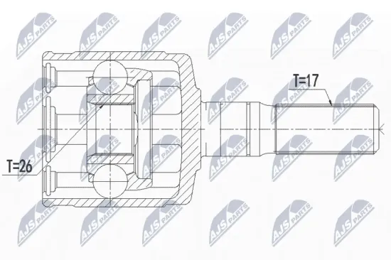 Gelenksatz, Antriebswelle Vorderachse links Vorderachse rechts Vorderachse NTY NPW-IS-006 Bild Gelenksatz, Antriebswelle Vorderachse links Vorderachse rechts Vorderachse NTY NPW-IS-006