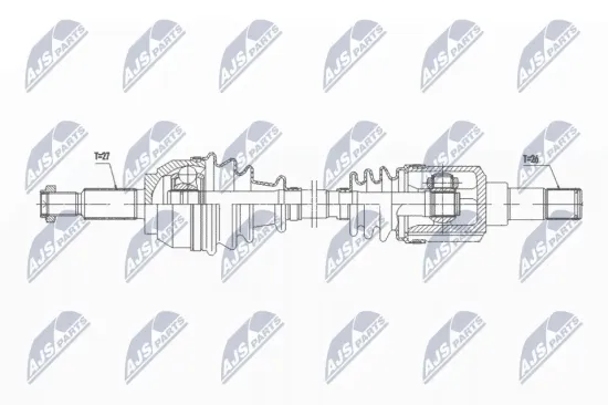 Antriebswelle Vorderachse links NTY NPW-JG-002 Bild Antriebswelle Vorderachse links NTY NPW-JG-002