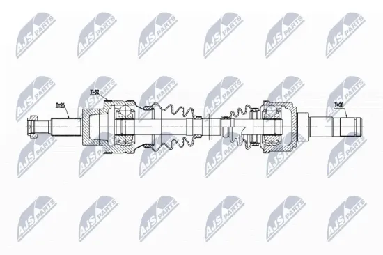 Antriebswelle Hinterachse links NTY NPW-JG-008 Bild Antriebswelle Hinterachse links NTY NPW-JG-008