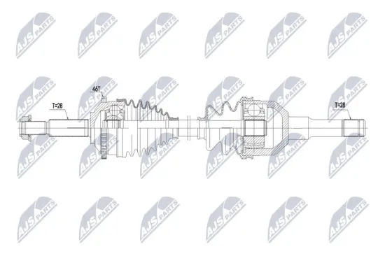 Antriebswelle Hinterachse rechts NTY NPW-JG-018 Bild Antriebswelle Hinterachse rechts NTY NPW-JG-018