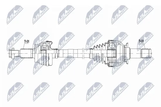 Antriebswelle Vorderachse rechts NTY NPW-AU-102 Bild Antriebswelle Vorderachse rechts NTY NPW-AU-102