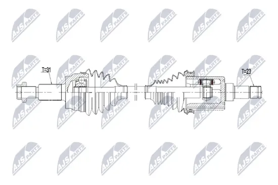 Antriebswelle Vorderachse links NTY NPW-JG-024 Bild Antriebswelle Vorderachse links NTY NPW-JG-024