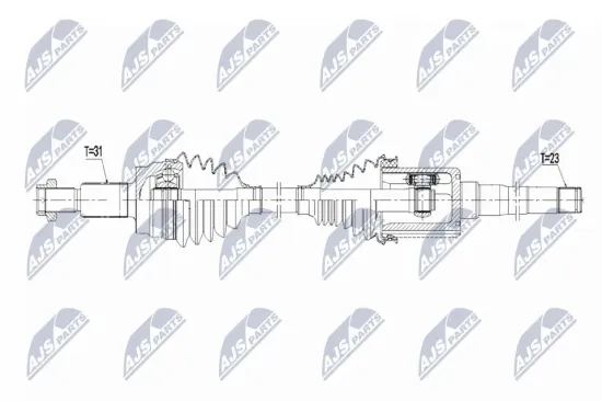 Antriebswelle Vorderachse links NTY NPW-AU-103 Bild Antriebswelle Vorderachse links NTY NPW-AU-103