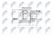 Gelenksatz, Antriebswelle getriebeseitig NTY NPW-KA-312