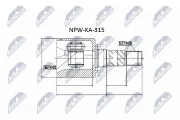 Gelenksatz, Antriebswelle getriebeseitig NTY NPW-KA-315