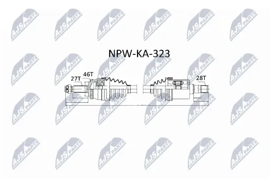 Antriebswelle Vorderachse links NTY NPW-KA-323 Bild Antriebswelle Vorderachse links NTY NPW-KA-323
