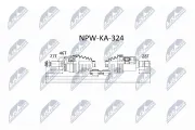 Antriebswelle Vorderachse rechts NTY NPW-KA-324