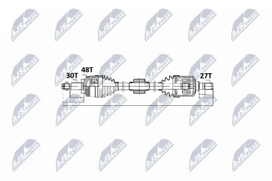 Antriebswelle Vorderachse rechts NTY NPW-KA-327 Bild Antriebswelle Vorderachse rechts NTY NPW-KA-327