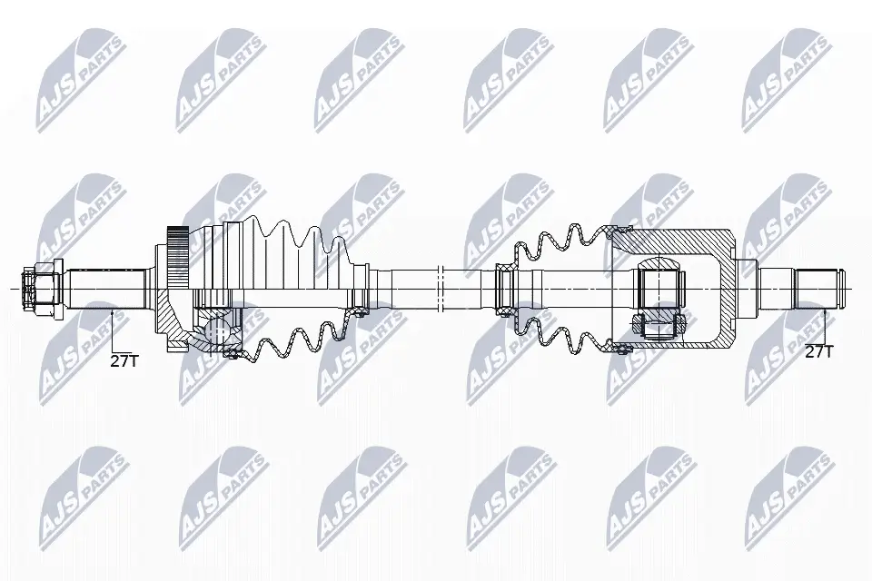 Antriebswelle Vorderachse links NTY NPW-KA-352