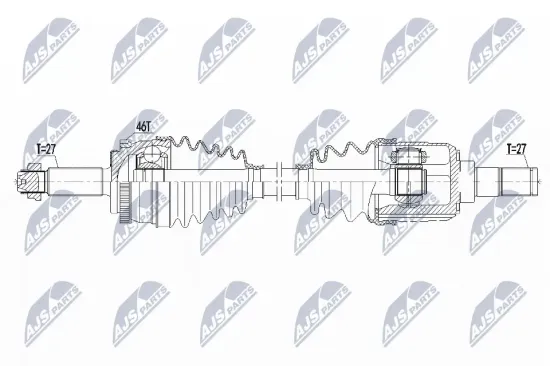 Antriebswelle Vorderachse rechts NTY NPW-KA-366 Bild Antriebswelle Vorderachse rechts NTY NPW-KA-366