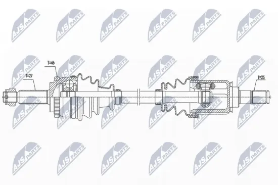 Antriebswelle Vorderachse links NTY NPW-KA-368 Bild Antriebswelle Vorderachse links NTY NPW-KA-368