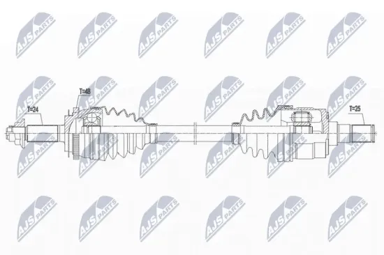 Antriebswelle Vorderachse links NTY NPW-KA-374 Bild Antriebswelle Vorderachse links NTY NPW-KA-374