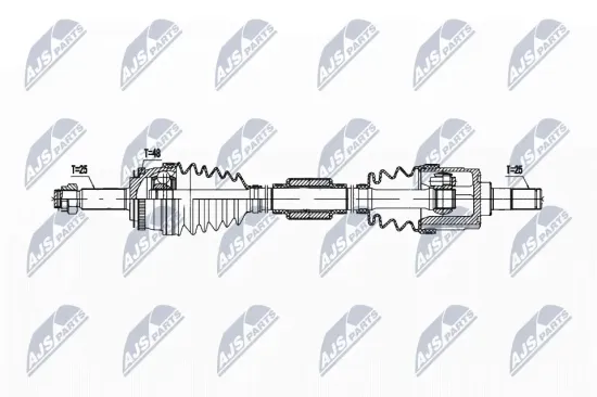 Antriebswelle Vorderachse rechts NTY NPW-KA-382 Bild Antriebswelle Vorderachse rechts NTY NPW-KA-382
