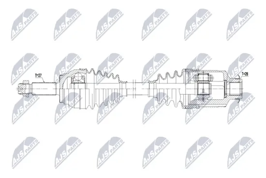 Antriebswelle Vorderachse rechts NTY NPW-KA-406 Bild Antriebswelle Vorderachse rechts NTY NPW-KA-406