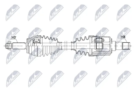 Antriebswelle Vorderachse links NTY NPW-KA-408 Bild Antriebswelle Vorderachse links NTY NPW-KA-408