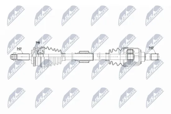Antriebswelle Vorderachse rechts NTY NPW-KA-416 Bild Antriebswelle Vorderachse rechts NTY NPW-KA-416