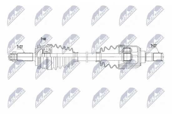 Antriebswelle Vorderachse rechts NTY NPW-KA-417 Bild Antriebswelle Vorderachse rechts NTY NPW-KA-417