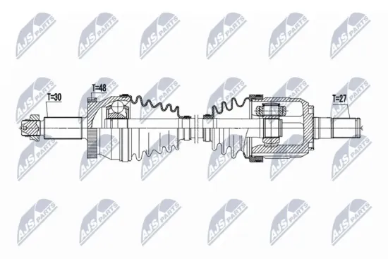 Antriebswelle Vorderachse links NTY NPW-KA-418 Bild Antriebswelle Vorderachse links NTY NPW-KA-418