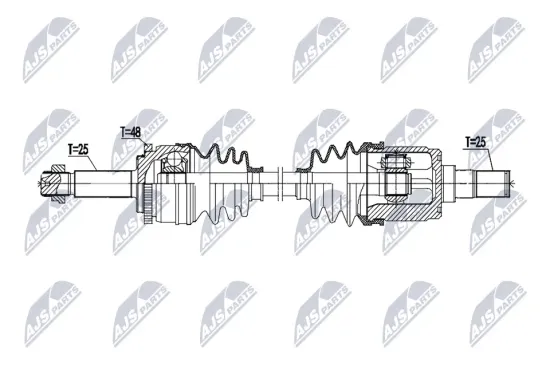 Antriebswelle Vorderachse links NTY NPW-KA-421 Bild Antriebswelle Vorderachse links NTY NPW-KA-421