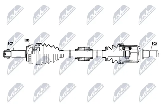 Antriebswelle Vorderachse rechts NTY NPW-KA-424 Bild Antriebswelle Vorderachse rechts NTY NPW-KA-424