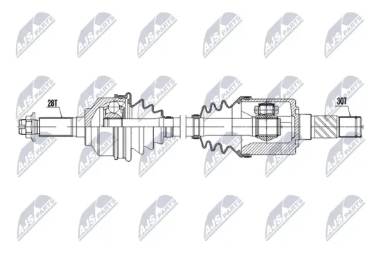 Antriebswelle Vorderachse links NTY NPW-KA-426 Bild Antriebswelle Vorderachse links NTY NPW-KA-426
