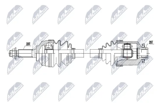 Antriebswelle Vorderachse rechts NTY NPW-KA-428 Bild Antriebswelle Vorderachse rechts NTY NPW-KA-428