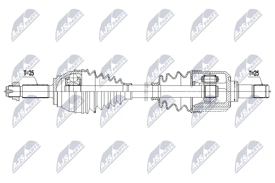 Antriebswelle Vorderachse links NTY NPW-KA-429