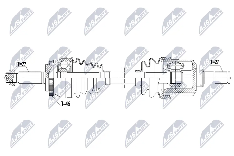 Antriebswelle Vorderachse links NTY NPW-KA-430