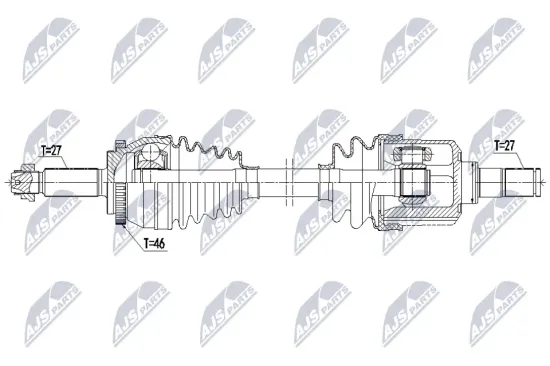 Antriebswelle Vorderachse links NTY NPW-KA-430 Bild Antriebswelle Vorderachse links NTY NPW-KA-430
