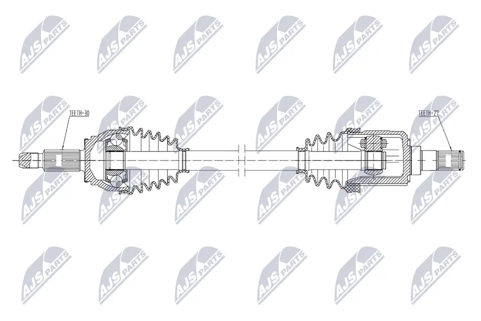 Antriebswelle Vorderachse links NTY NPW-KA-434
