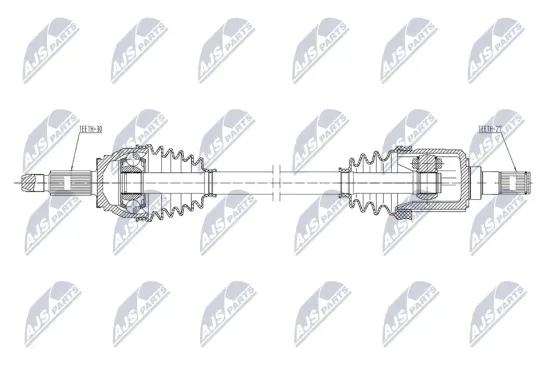 Antriebswelle Vorderachse links NTY NPW-KA-434 Bild Antriebswelle Vorderachse links NTY NPW-KA-434