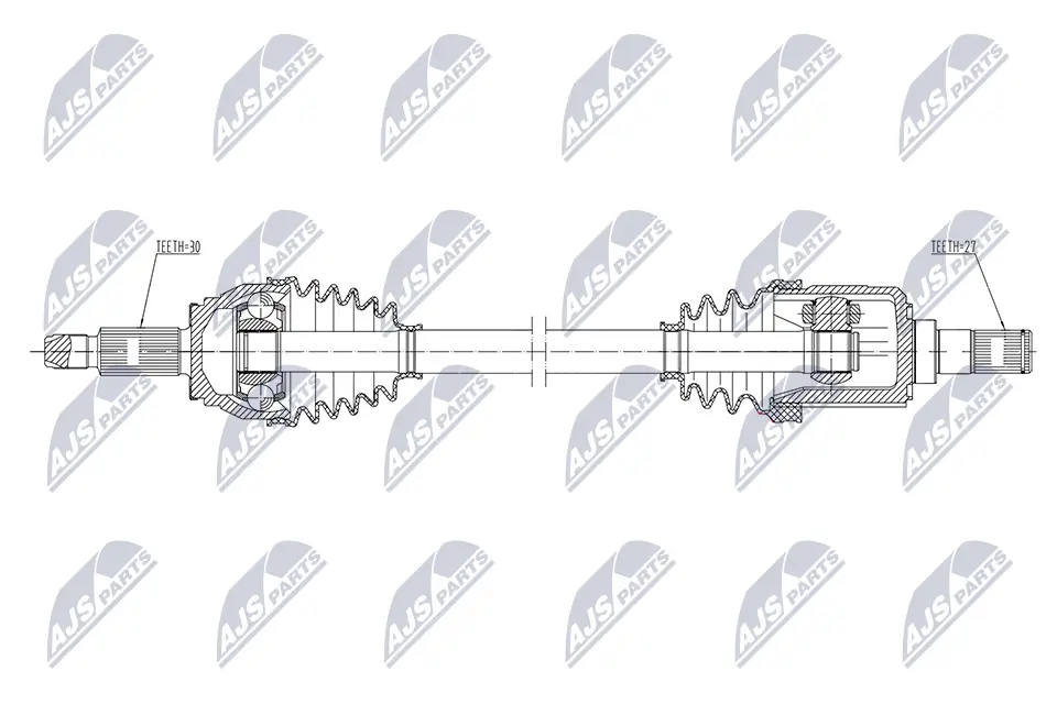 Antriebswelle Vorderachse rechts NTY NPW-KA-435