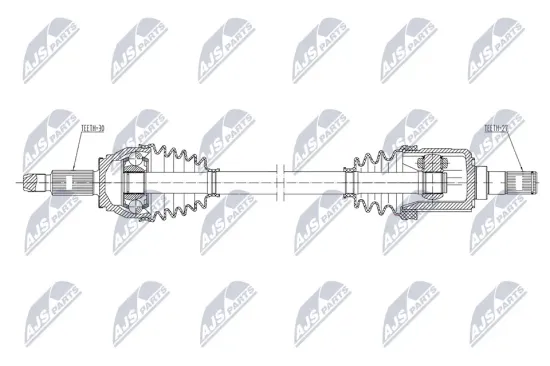 Antriebswelle Vorderachse rechts NTY NPW-KA-435 Bild Antriebswelle Vorderachse rechts NTY NPW-KA-435