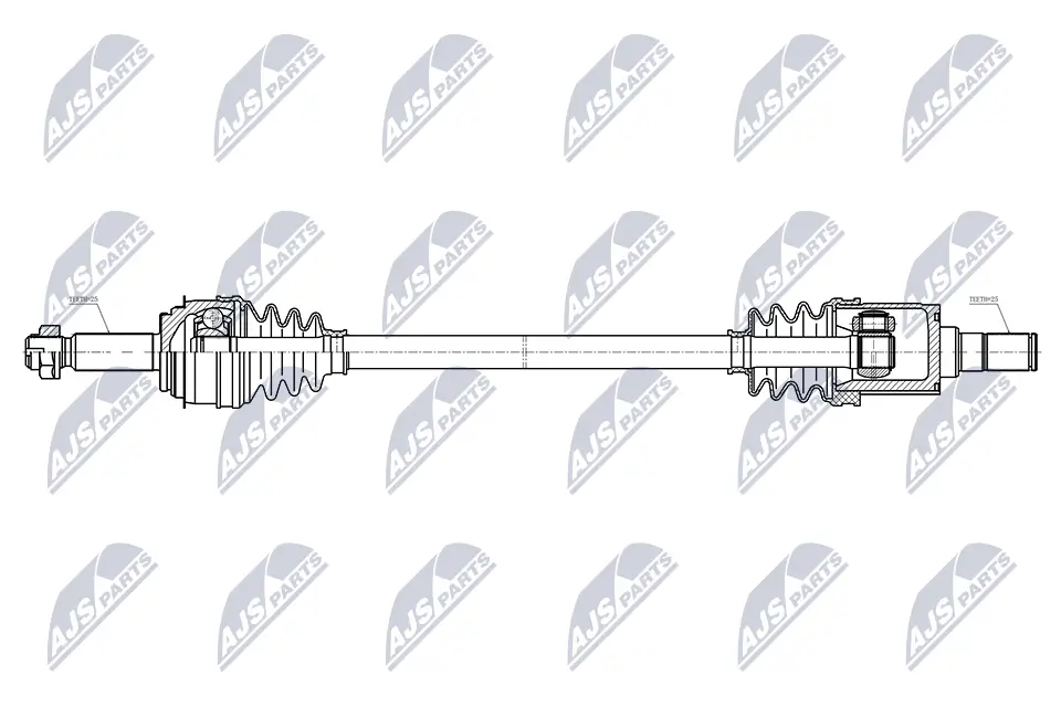 Antriebswelle Vorderachse links NTY NPW-KA-436