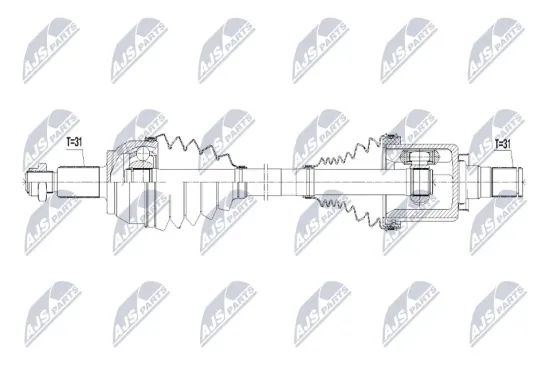 Antriebswelle Vorderachse links NTY NPW-LR-015 Bild Antriebswelle Vorderachse links NTY NPW-LR-015