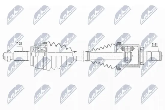 Antriebswelle Vorderachse links NTY NPW-LR-021 Bild Antriebswelle Vorderachse links NTY NPW-LR-021