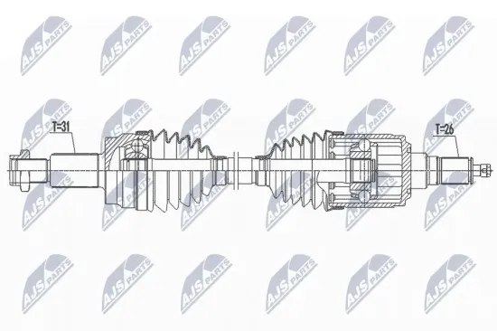 Antriebswelle Hinterachse NTY NPW-LR-027 Bild Antriebswelle Hinterachse NTY NPW-LR-027