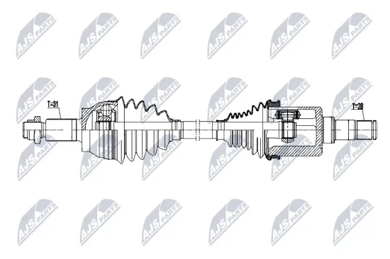 Antriebswelle Vorderachse links NTY NPW-LR-029 Bild Antriebswelle Vorderachse links NTY NPW-LR-029