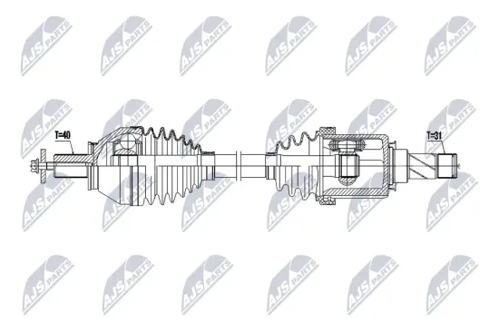 Antriebswelle Vorderachse links NTY NPW-LR-035 Bild Antriebswelle Vorderachse links NTY NPW-LR-035