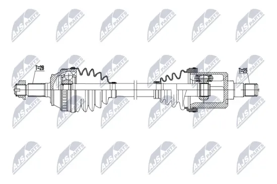 Antriebswelle Vorderachse rechts NTY NPW-LR-037 Bild Antriebswelle Vorderachse rechts NTY NPW-LR-037