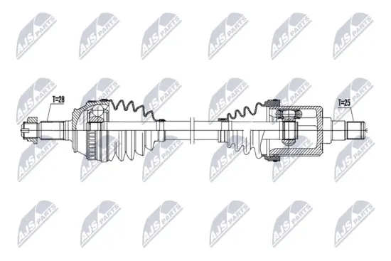 Antriebswelle Vorderachse links NTY NPW-LR-039 Bild Antriebswelle Vorderachse links NTY NPW-LR-039