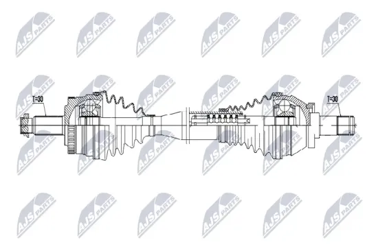 Antriebswelle Vorderachse links NTY NPW-LR-047 Bild Antriebswelle Vorderachse links NTY NPW-LR-047