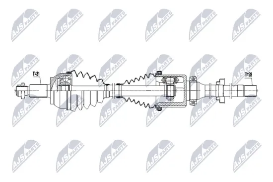 Antriebswelle Vorderachse rechts NTY NPW-LR-051 Bild Antriebswelle Vorderachse rechts NTY NPW-LR-051